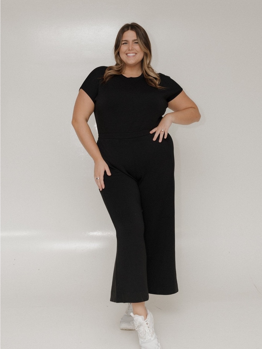 SPANX AIRESSENTIALS® CAP SLEEVE CINCHED JUMPSUIT – VERY BLACK 2x